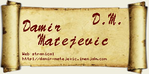 Damir Matejević vizit kartica